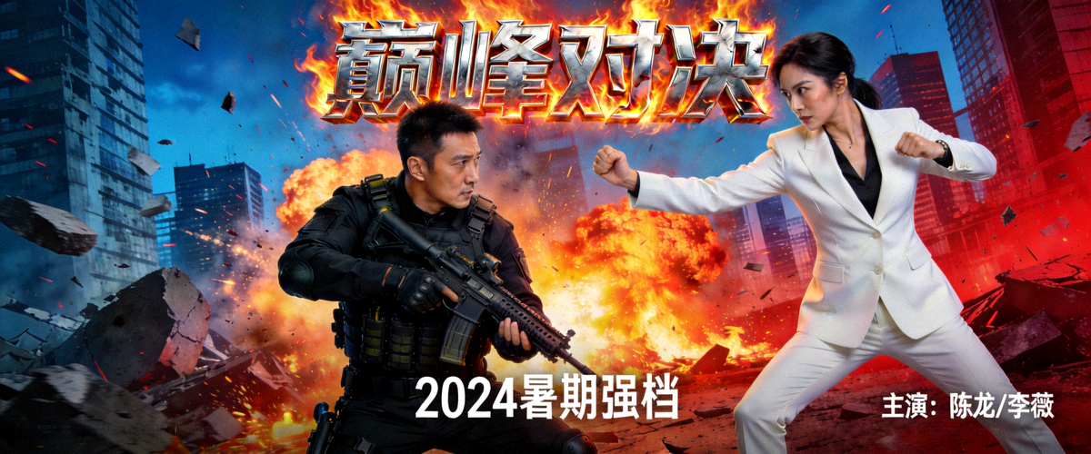 热门动作大片《巅峰对决》高清封面海报